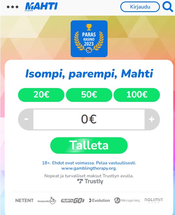 mahti kasino mobiili