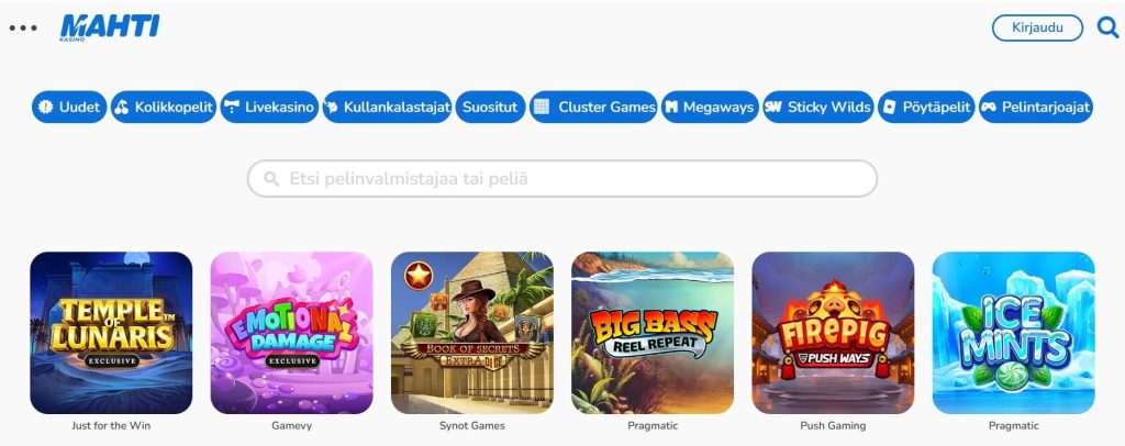Mahti Kasino pelit