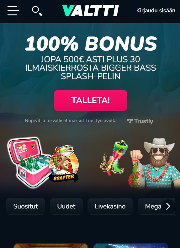 valtti kasino mobiili
