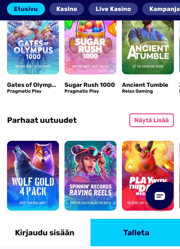 vauhdikas kasino mobiili
