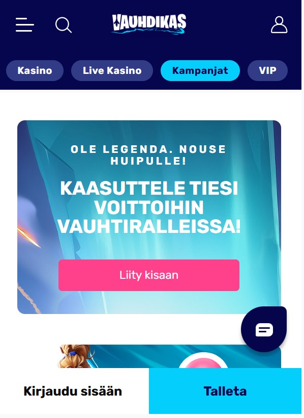 vauhdikas mobiilissa