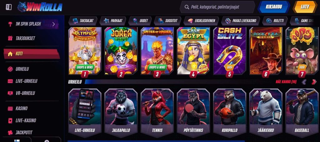 WinRolla Casino pelit